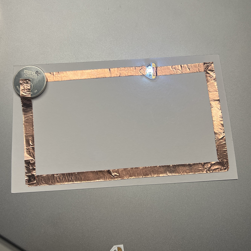 Making test of low voltage electricity through easy pathway using copper tap and light working.